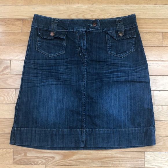 🔴 2 for$25 RW&CO jeans skirt size 8 - Picture 1 of 8
